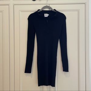 Princess Polly Black Zip up Mini dress